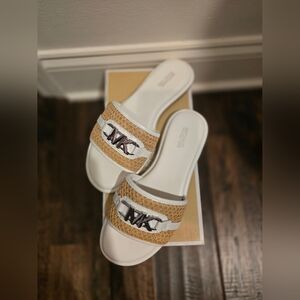 Michael Kors Ember Slides In White NWT
